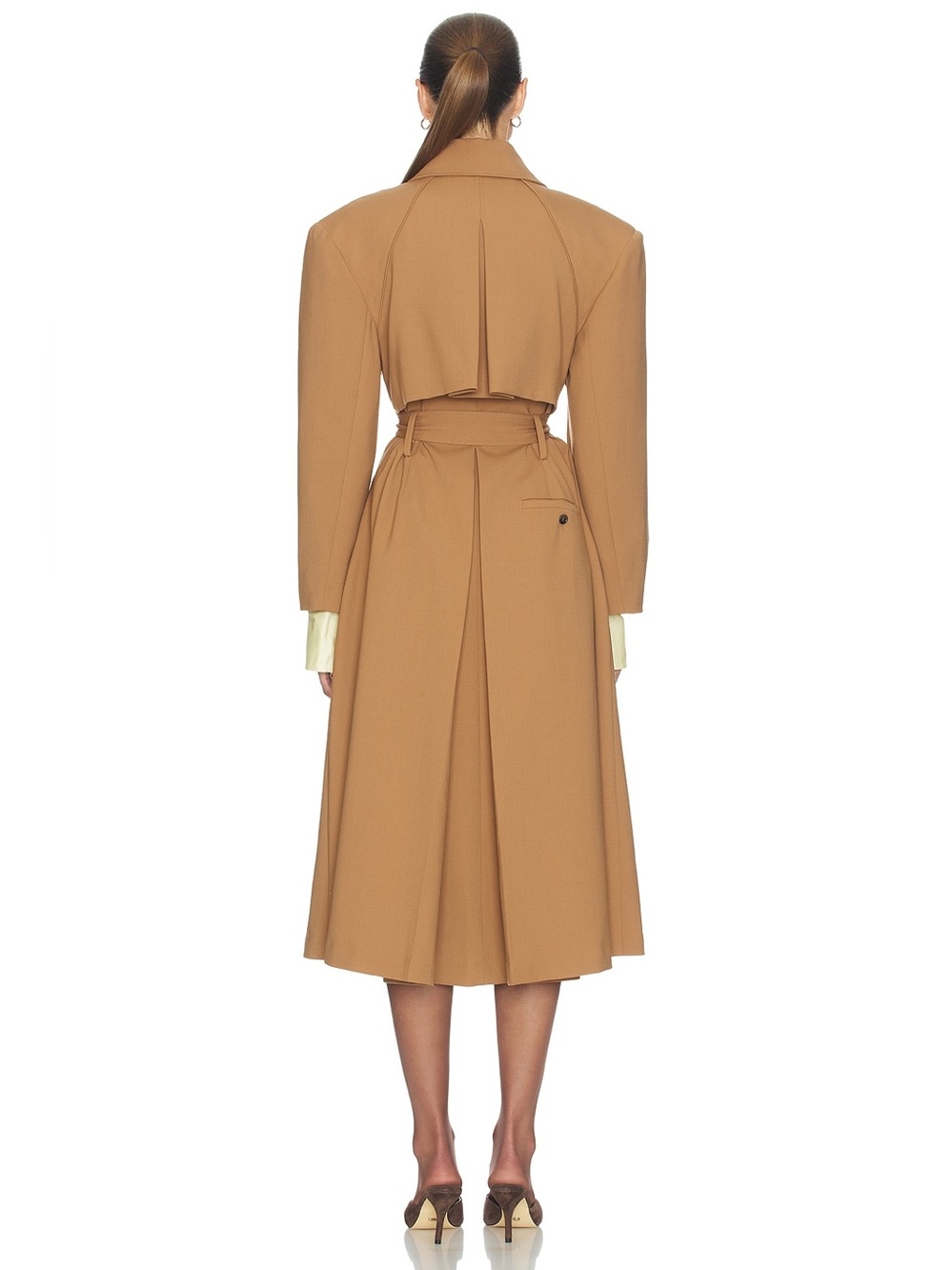 Helsa
Wool Blend Midi Trench in Nutmeg - Picture 3 of 8
